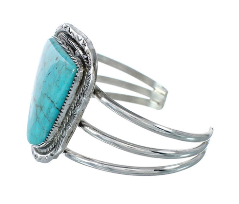 Sterling Silver Turquoise Navajo Cuff Bracelet JX130328